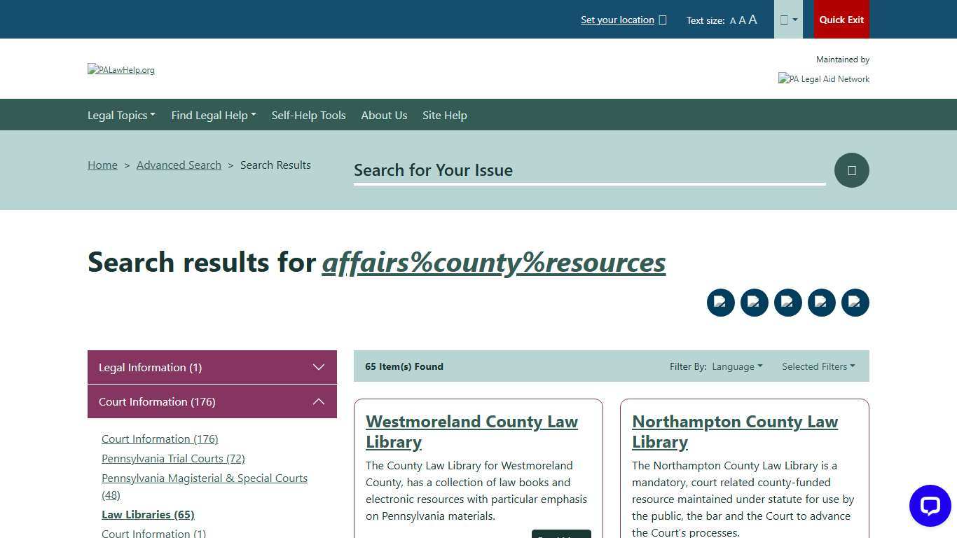 affairs%county%resources - Search PALawHELP.org - Your Online Guide to Legal Information and Legal Services in Pennsylvania
