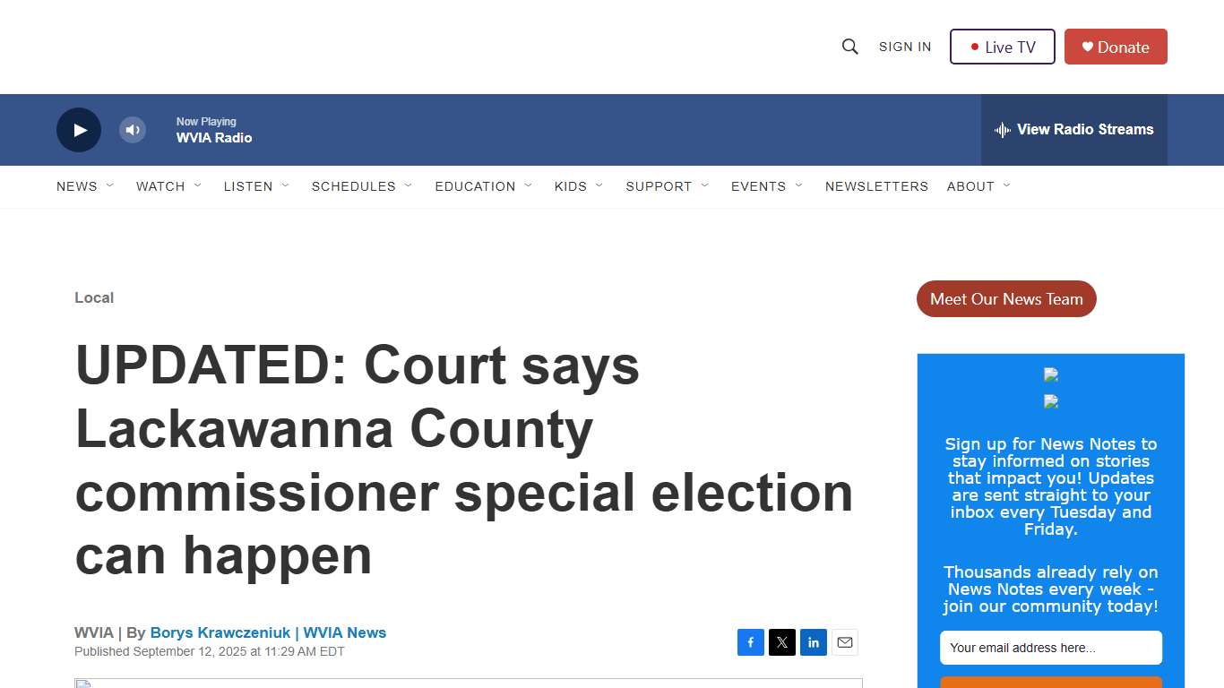 UPDATED: Court says Lackawanna County commissioner special election can happen